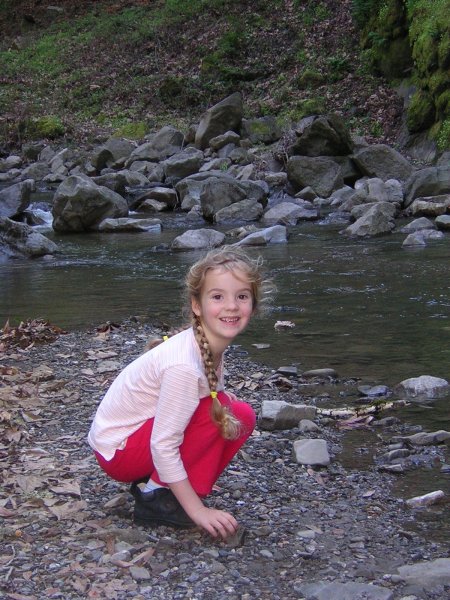 tatjana as a child by a stream