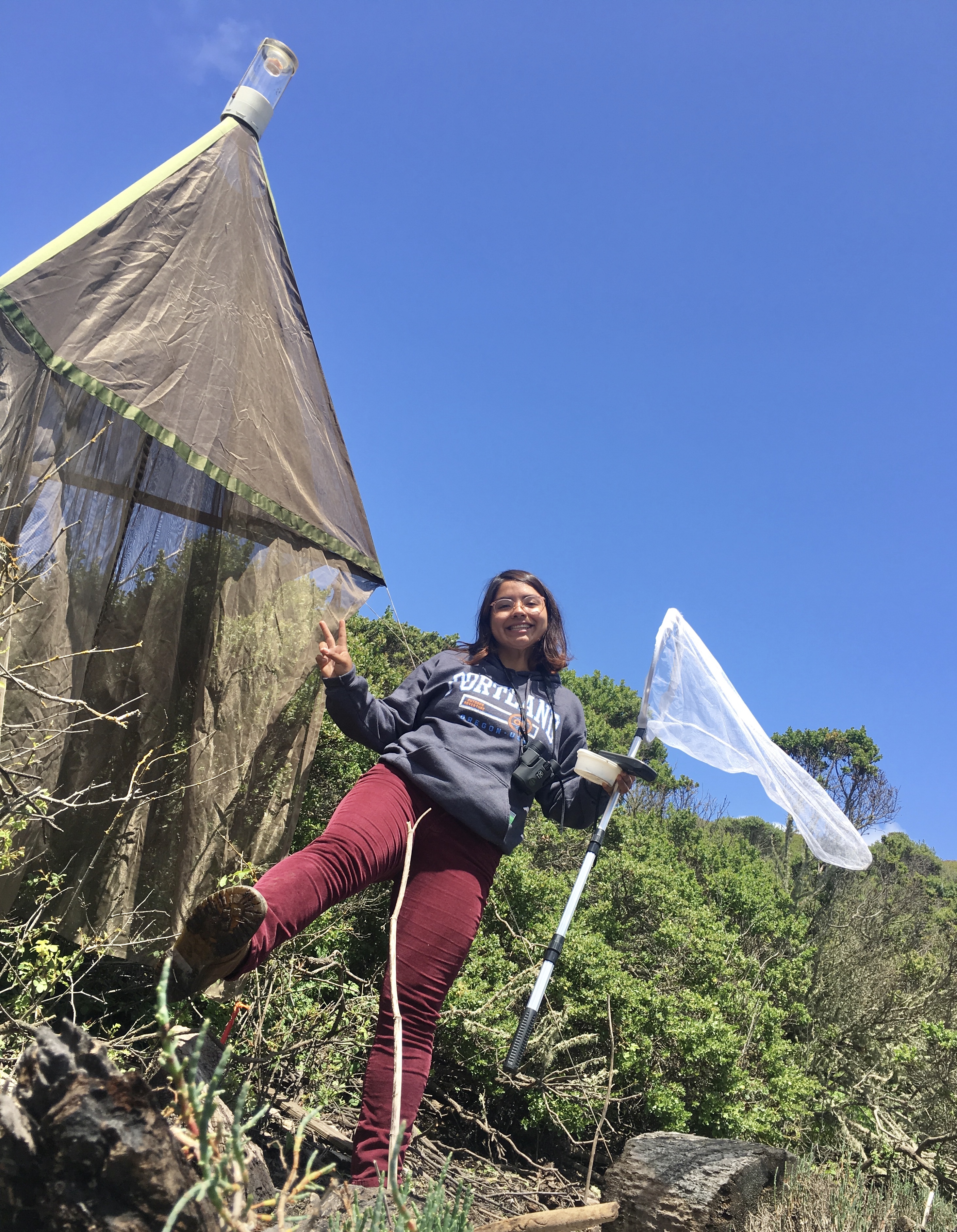 jessica with an insect net