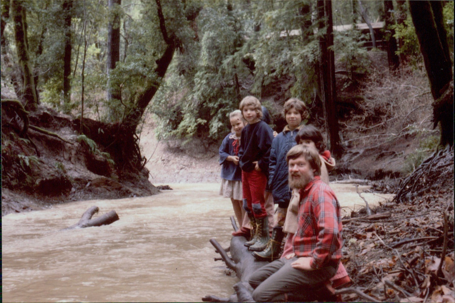 people on a stream