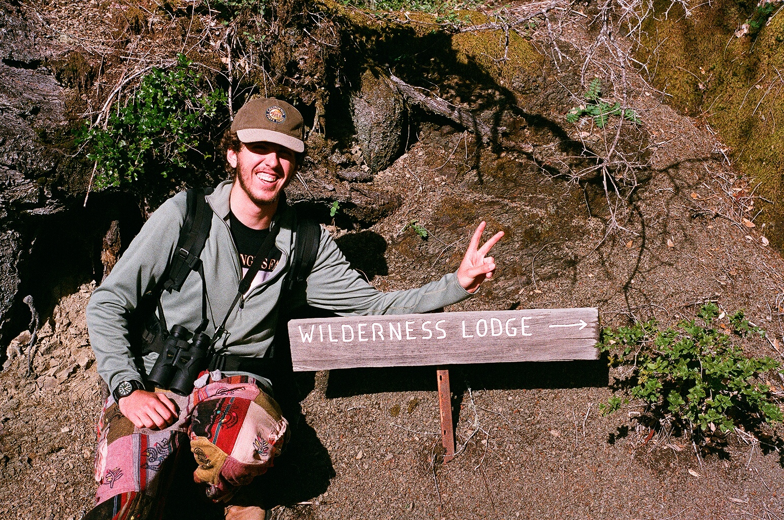 griffin and a sign