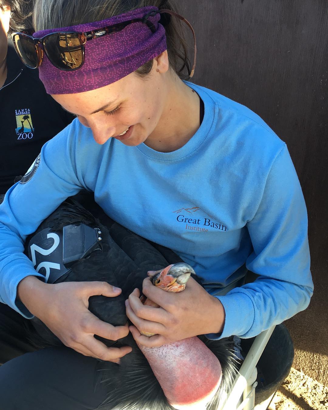 kylie holding a freaking condor